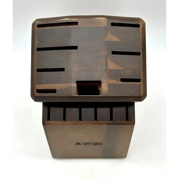 Yatoshi Professional Kitchen Knife Block Only 13 Knife Slots & 1 Scissor Slot - Picture 5 of 10